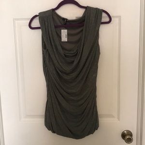 Heather Grey Rouched Sleeveless NWT